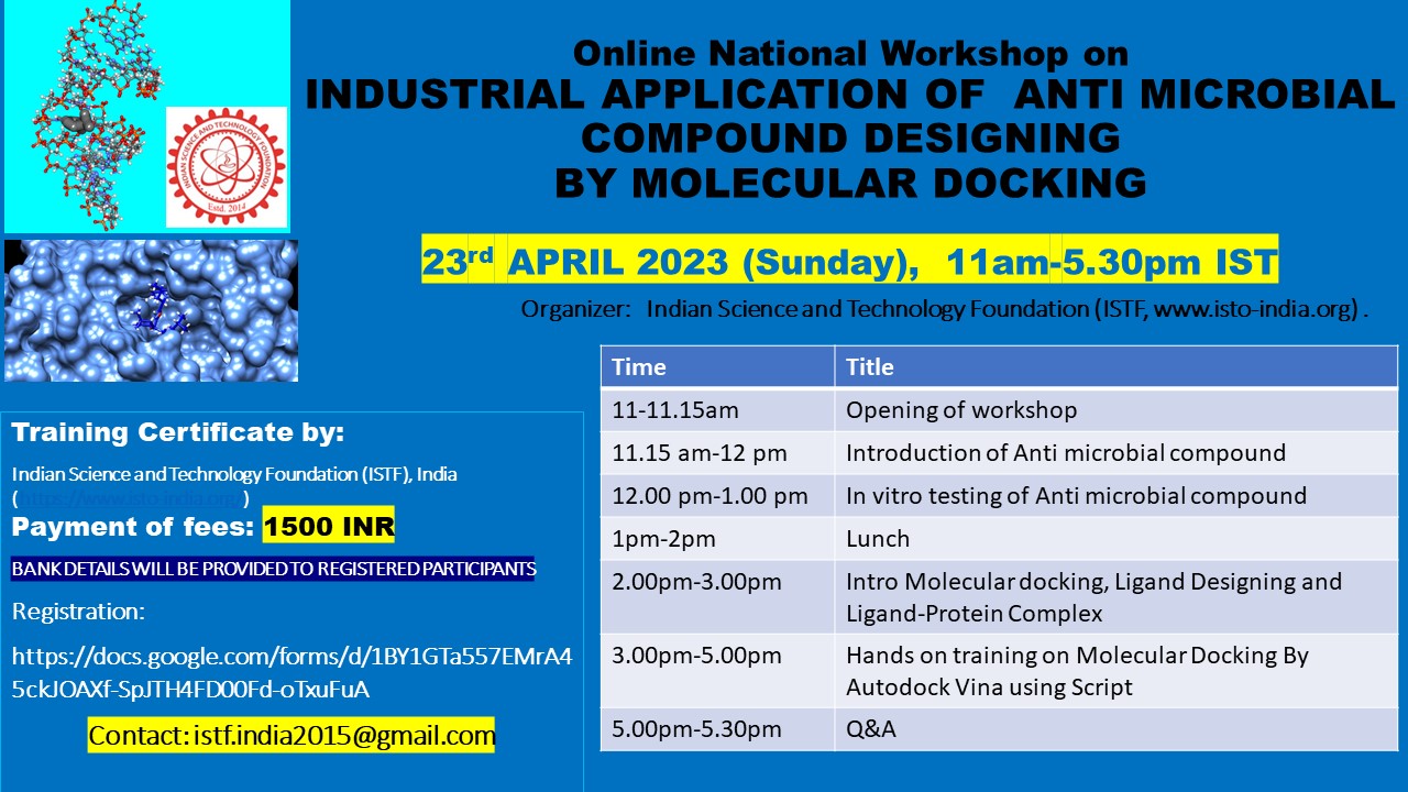 2023 04 23 National workshop by Molecular Docking_RB